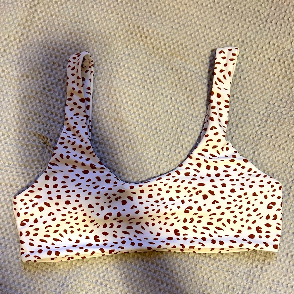 SHEIN Bikini Top! Size: Small - Color: White/Rustic Orange